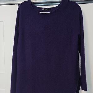 Purple Cashmere Sweater in Soft Knit Fabric